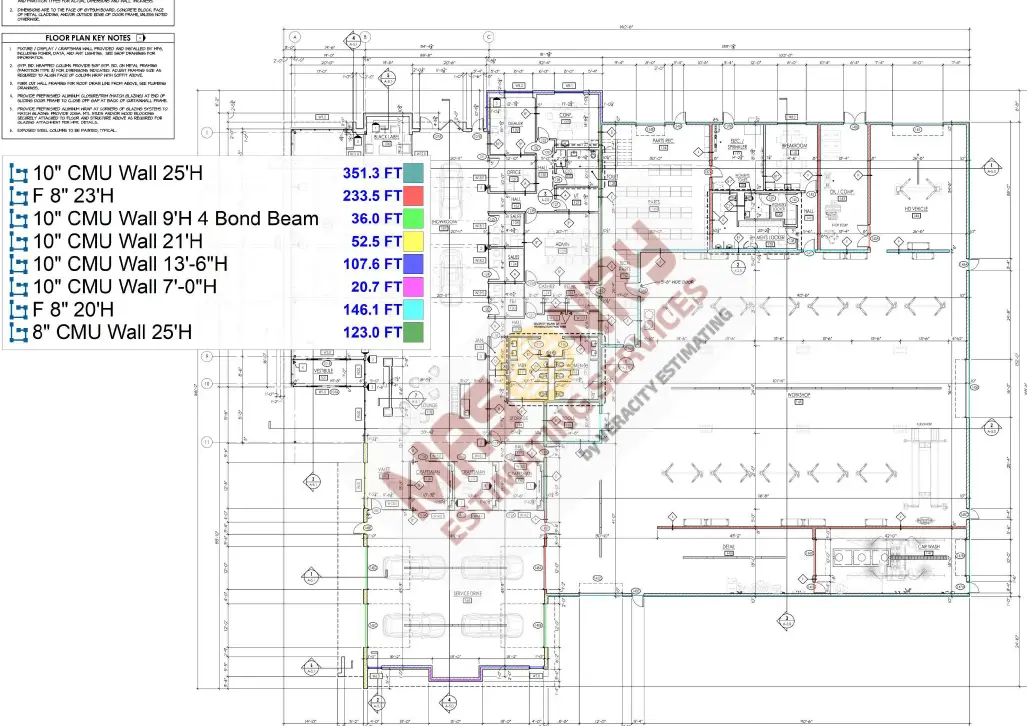masonry takeoff annotated drawings 3